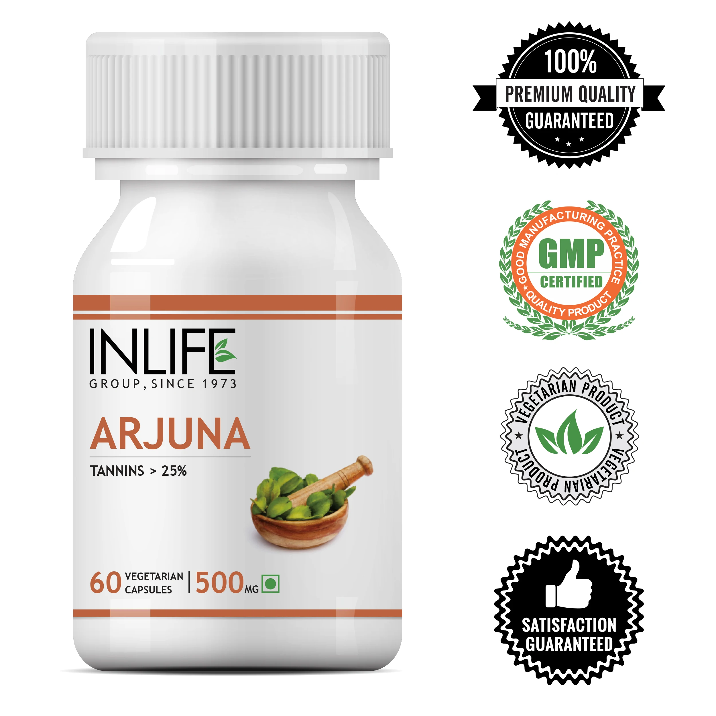 Buy Premium Quality Arjuna Vegetarian Capsules Supplements 2 Capsules Daily Heart Health GMP Certified