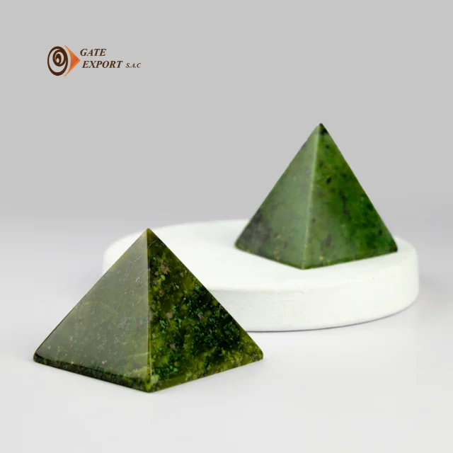 BEST TUMBLED NEPHRITE STONE PYRAMID SHAPE/HANDMADE/ARTISAN/CRAFT/STONE CRAFT/HANDICRAFT/TEMPLE/HAPPINESS/PURITY/SERENITY