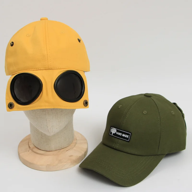 Creativity Fashion Casual Glasses Aviator Baseball Cap Hip Hop Personality Solid Color Caps