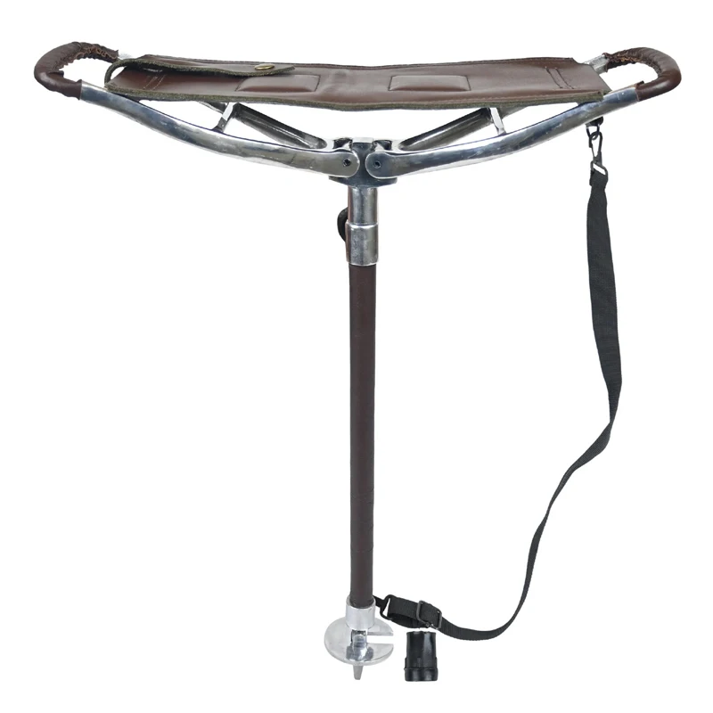 Large Handle Adjustable Smart Walking Stick With Seat Camping Golf Hunting Outdoor Walking Folding Stool Adjustable Chair