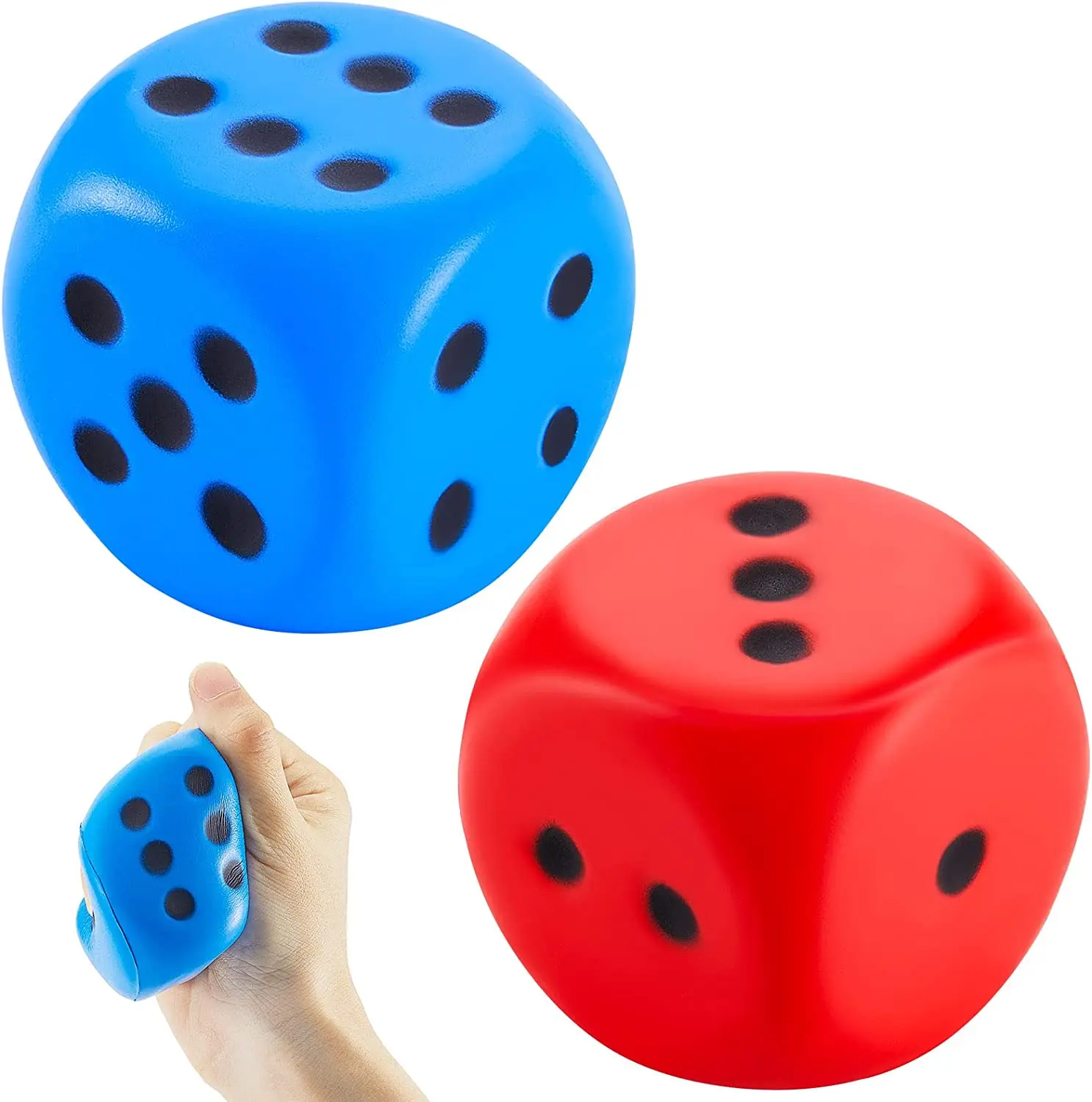 Wholesale Giant PU Foam Playing Dice Set 6cm with Number Dots Dice Cubes Perfect for Math Teaching Educational Toys Pastime