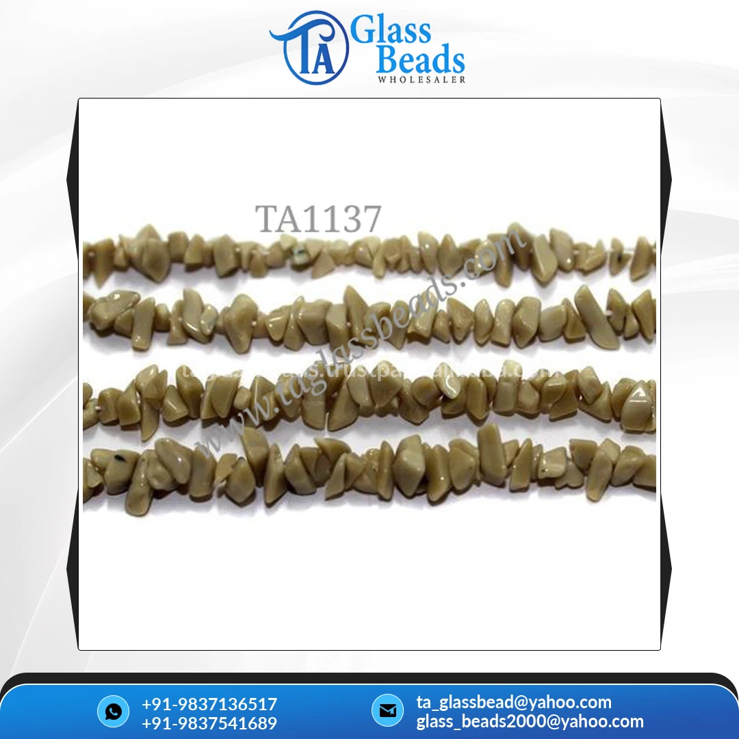 Exclusive Selling 16 Inches Sea Glass Irregular Shaped Uncut Glass Beads Strand for Jewelry Making at Competitive Price