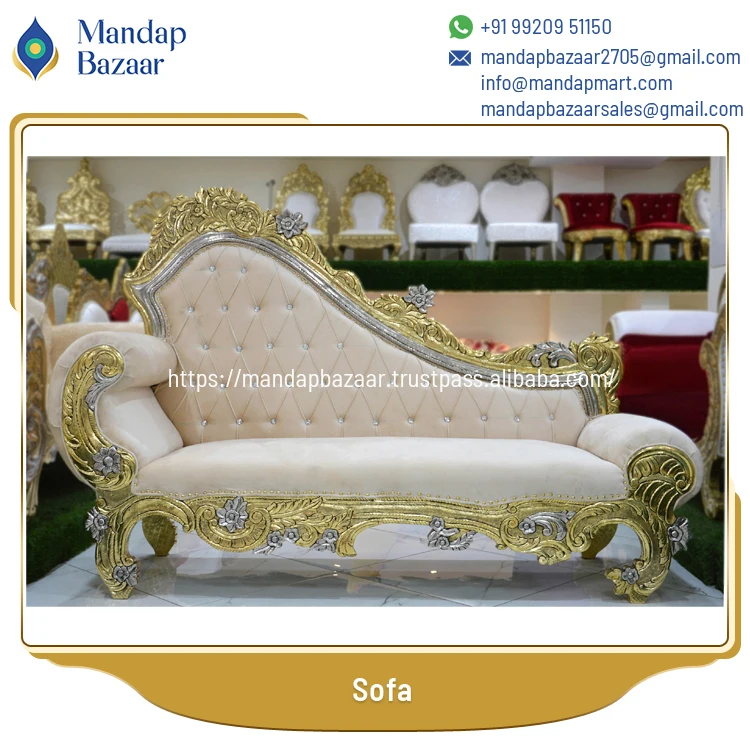Traditional Design Premium Quality Luxury Reception/ Stage Furniture Couch Event and Wedding Decor Stage Sofa