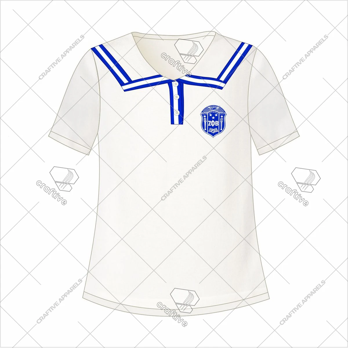 Zeta Phi Beta Sailor Polo Shirt Custom