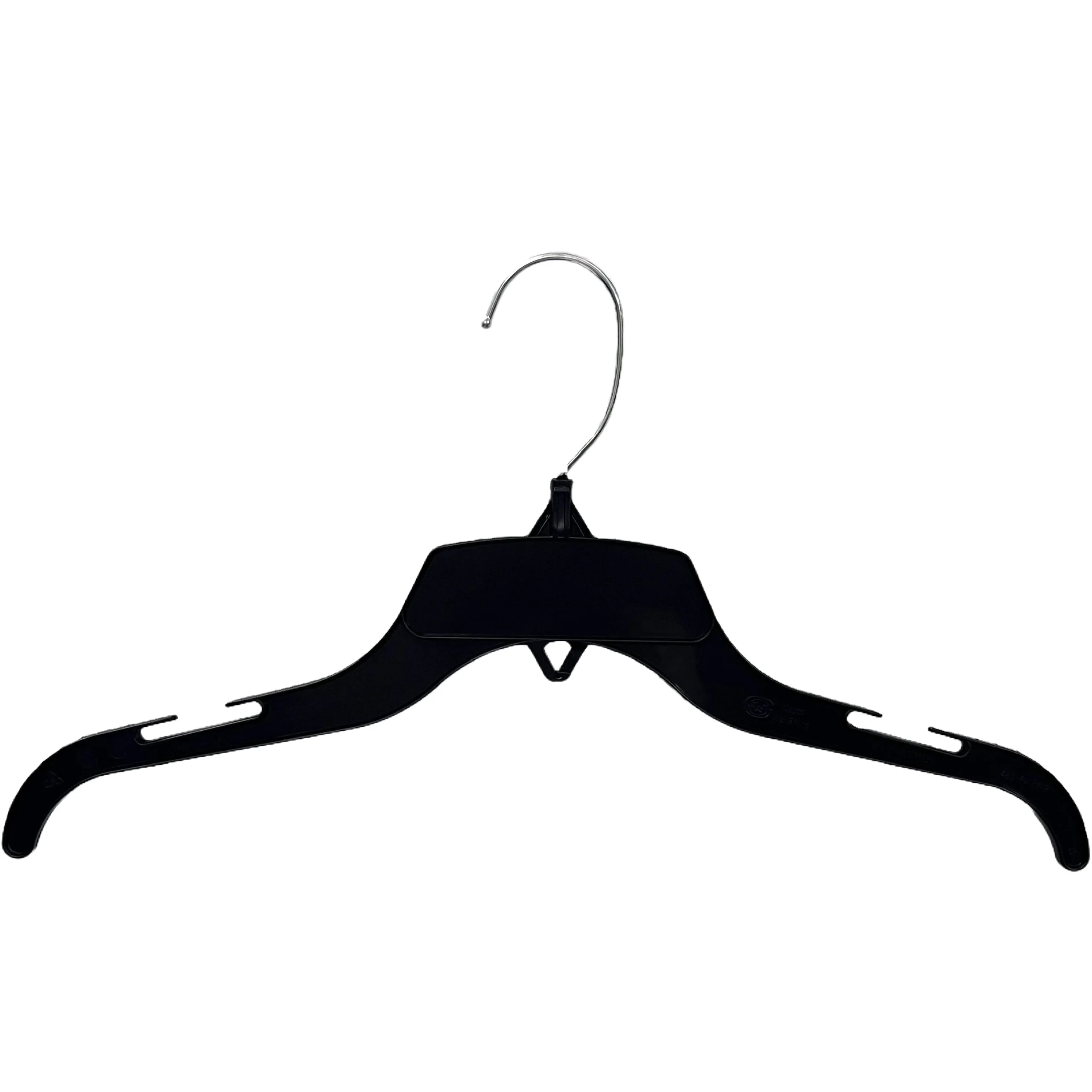 Factory Wholesale 485 Black Plastic Hangers 15 Inches PS Material for Clothing Made in Vietnam