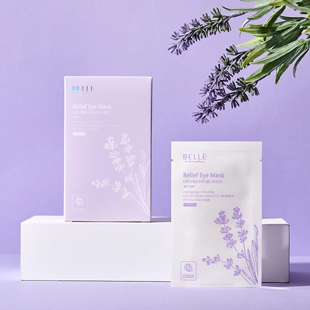 Belle Relief eye mask Made in Korea High Quality lint free Eye gel patch 5pairs cosmetics Eyelash extensions