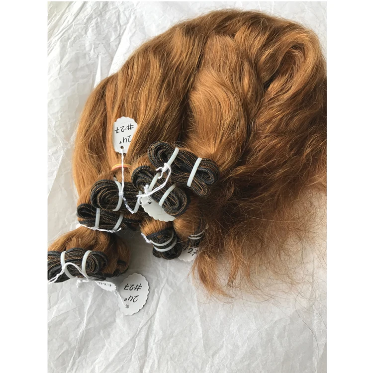 Genuine Indian Seller of 100% Raw Unprocessed Remy Virgin Indian Temple Colour No #27 Straight Remy Human Hair Extensions Vendor