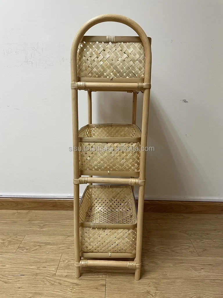 Высококачественные комбинированные полки из ротанга и бамбука/ротанга-Бамбуковые домашние принадлежности/ротанга-бамбуковые изделия декор Sisu