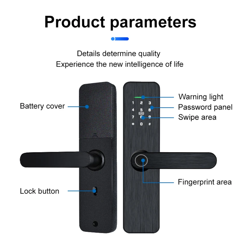 X6 fingerprint lock Keyless Digital Biometric serrure intelligent Front Door Lock Smart Cerradura Inteligente Gate Lock
