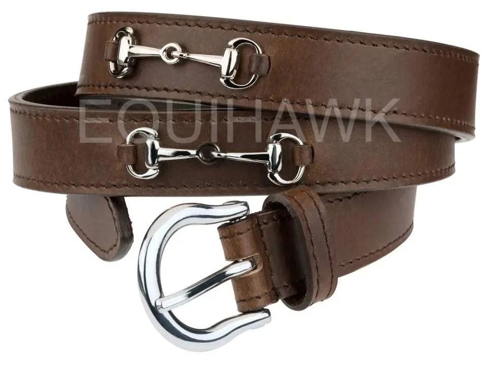 Легкий кожаный ремень для всадника со стразами