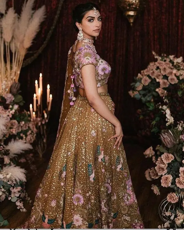 Fashionable Adults Soft Butterfly Net Work Lehenga Choli with Cancan Canvas Patta Sequins Embroidered Indian Pakistani Clothing