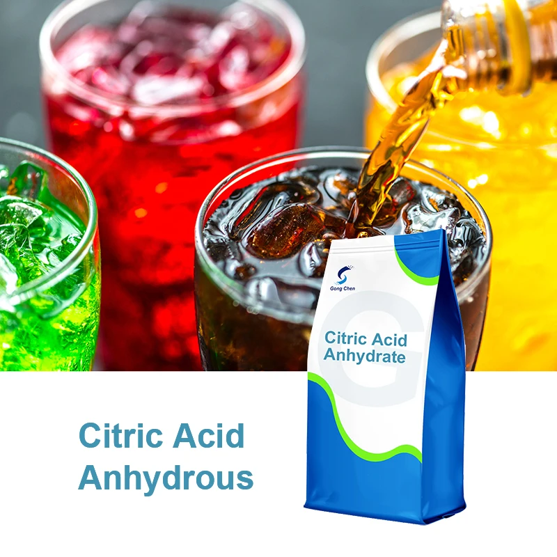 Лимонная кислота безводная Ухань Гончэн пищевая стабилизаторы ароматизаторы 25 кг для пищевой промышленности и производства напитков CAS 77-92-9