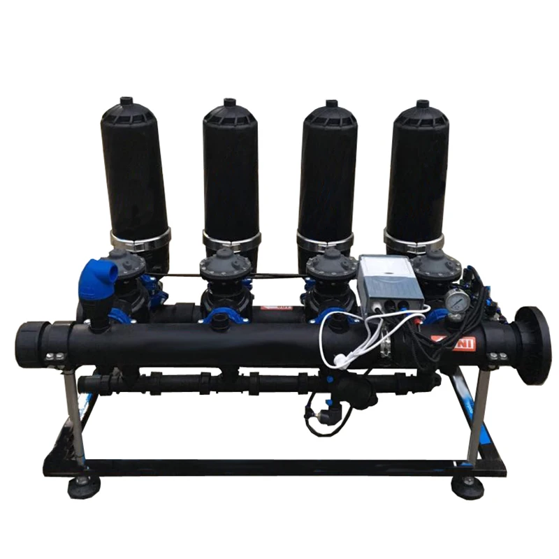 3 Inch 3 Unit Plentirain drip Irrigation back flush self cleaning automatic backwash water filter