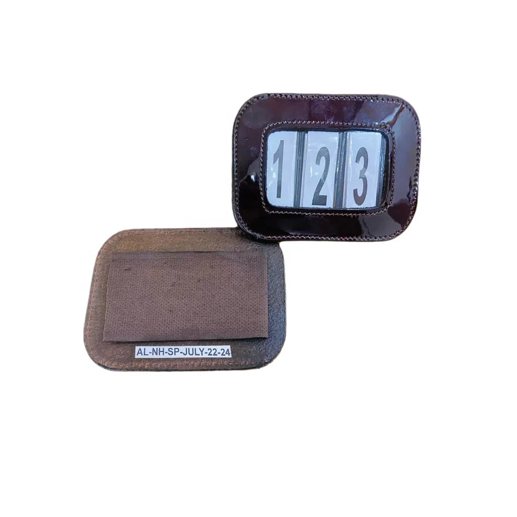 PREMIUM QUALITY HORSE PATENT LEATHER NUMBER HOLDER HORSE RACING OUTDOOR SPORTS EQUIPMENT AVAILABLE IN MULTI DESIGN AND COLORS