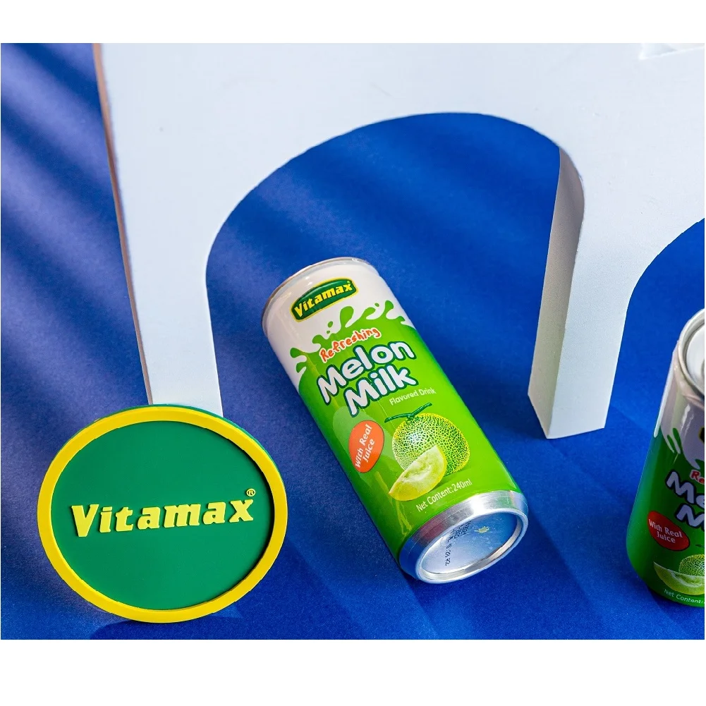 OEM Ready To Drink Flavoured Fluid Milk Drinks Fruity Dessert Drink Can (Tinned) Vitamax Melon Flavoured Milk 240ml x 24c
