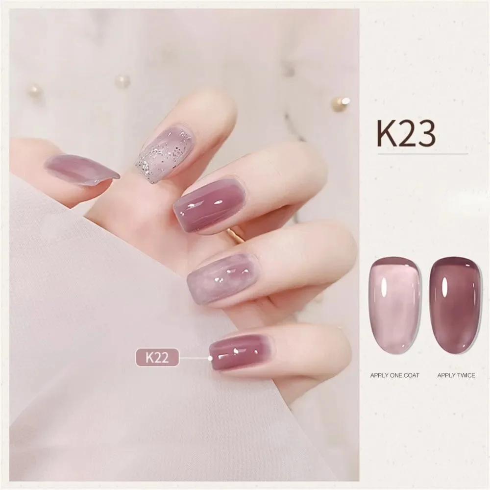 28 Color Ice Transparent Jelly Gel Nail Polish Soak Off UV LED Semi Permanent Phototherapy Varnish Nail Polish Ice Through