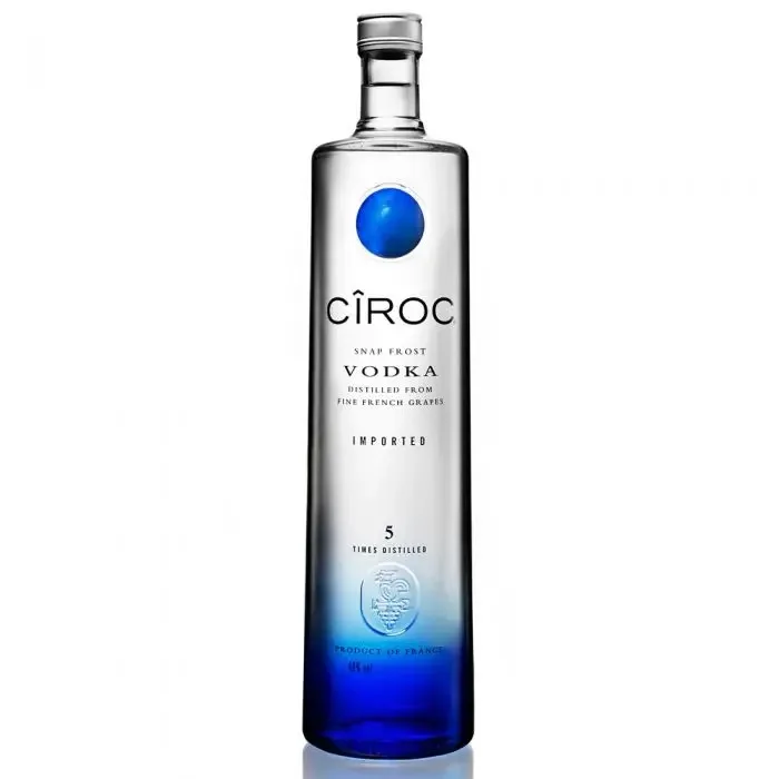 Wholesale Premium Ciroc Clear Vodka High Quality Glass Bottle Primary Barley Wheat Grain Premium Quality Competitive Price