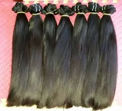 Прямые пряди волос для салона натуральные накладные волосы очень Длинные Синтетические прямые Yaki плетение до конца