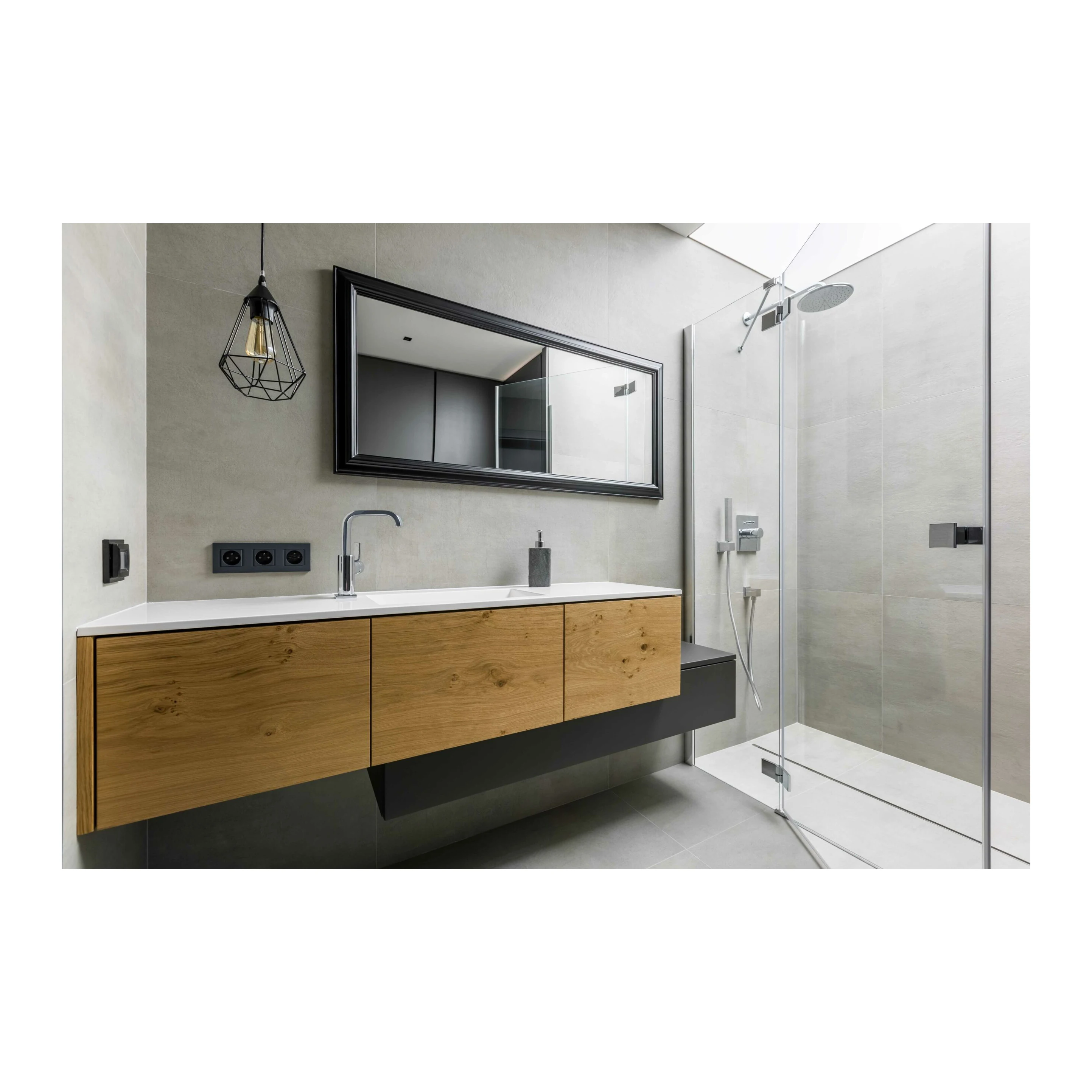 Large Capacity Multi-Functional Bamboo Storage Cabinet Furniture for Bathroom Living Room