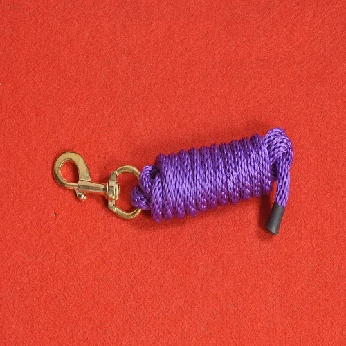 Horse Nylon Poly Lead Rope Solid Brass Snap Hook Premium quality lead  Equestrian Tack shop manufacturers Kanpur India