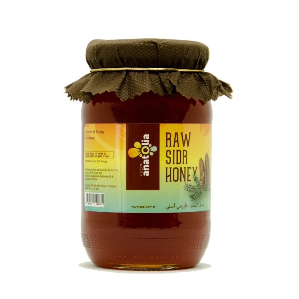 Turkish Organic 100% Natural Sidr Raw Honey 850g Jar Glass Private Label Wholesale Direct from Anatolia
