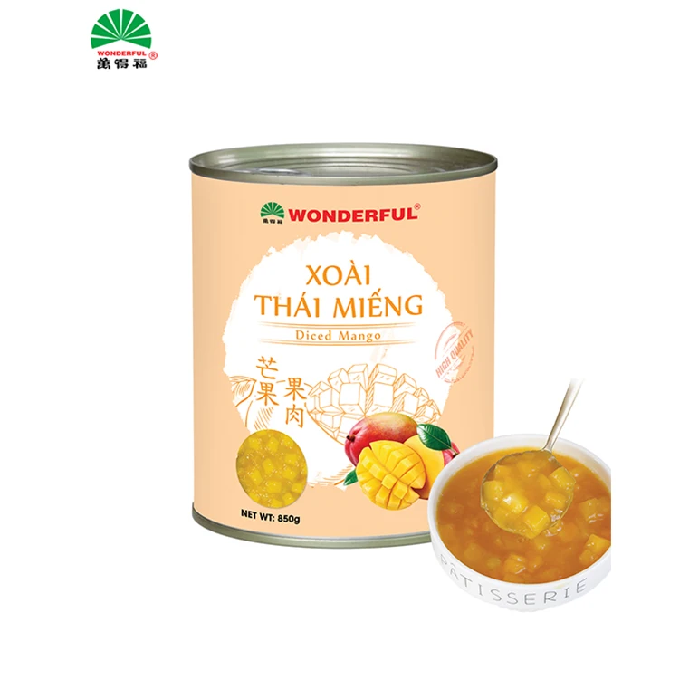 Hot Sale Hosong high quality mango granules Canned Fruits Manufacturer Made In Vietnam