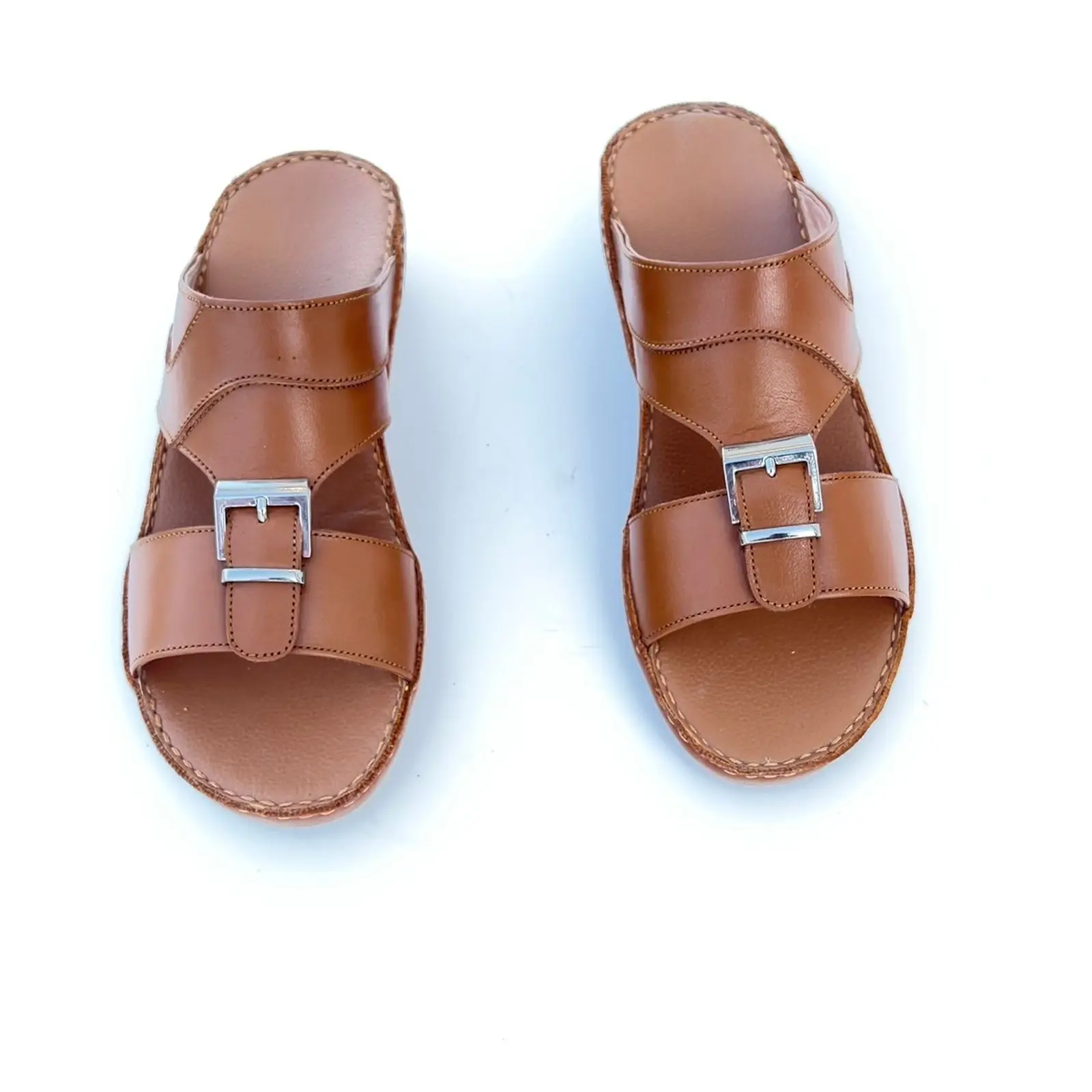 New designs sandals for men slides footwear with OEM service unisex slipper Arab sandals leather shoes