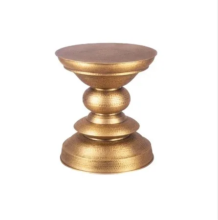Copper Hammered Side Table Handmade Wholesale Luxury Center Table Low Price Designer Top Selling Metal Stool For Room