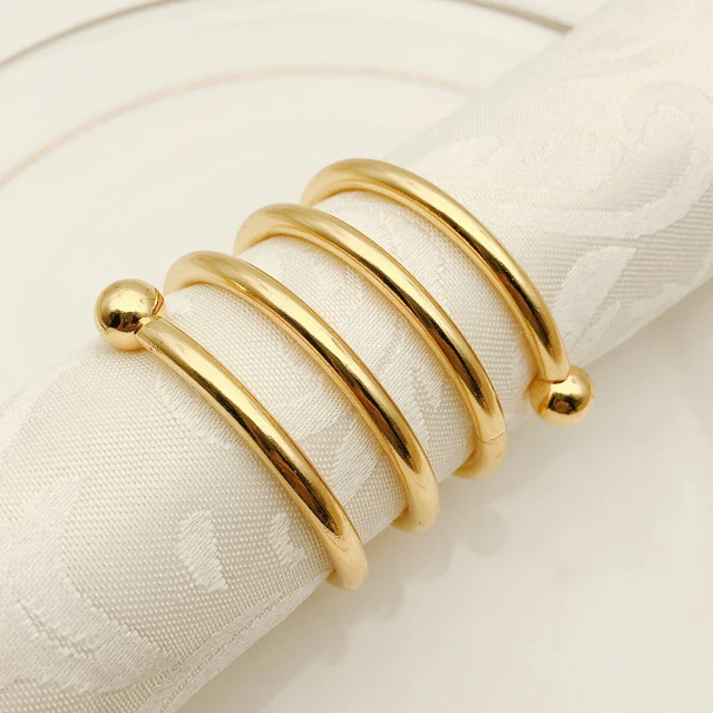 SCI Aluminum Royal Design Wedding Party Decoration Paper Napkin Napkin Ring Dining Table home and kitchen