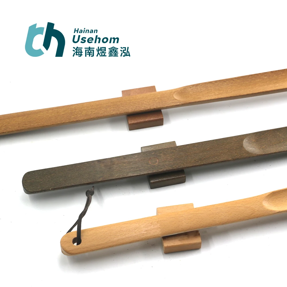 High Quality Wholesale Wood Shoehorn Long Handle Shoe Horn For Seniors Women Men Kids