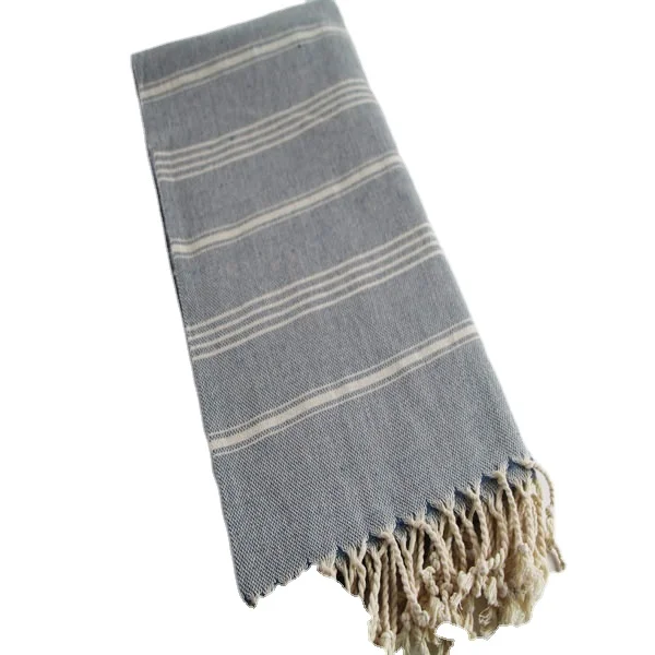 Soft Basic Towel Teal Color  100% Natural  Turkish Cotton Hand-loomed Bath Beach Towel Peshtemal Multi Purpose Towel