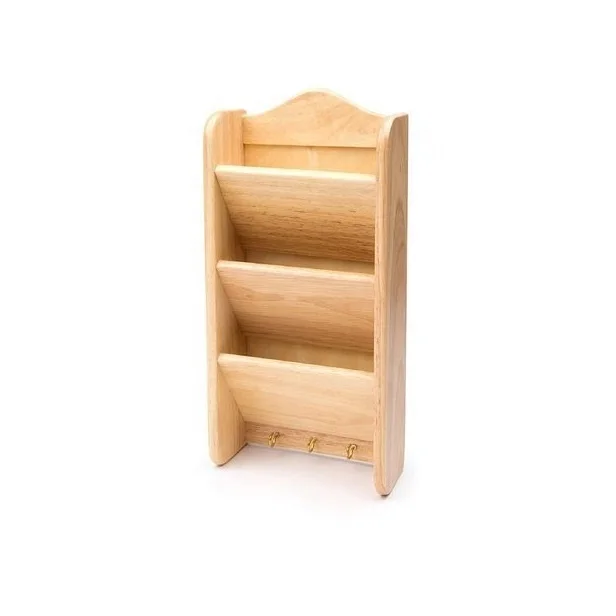 Wood Magazine Holder File Rack Desktop File Storage Solid Wood Magazine Holder Storage Rack DVD holder