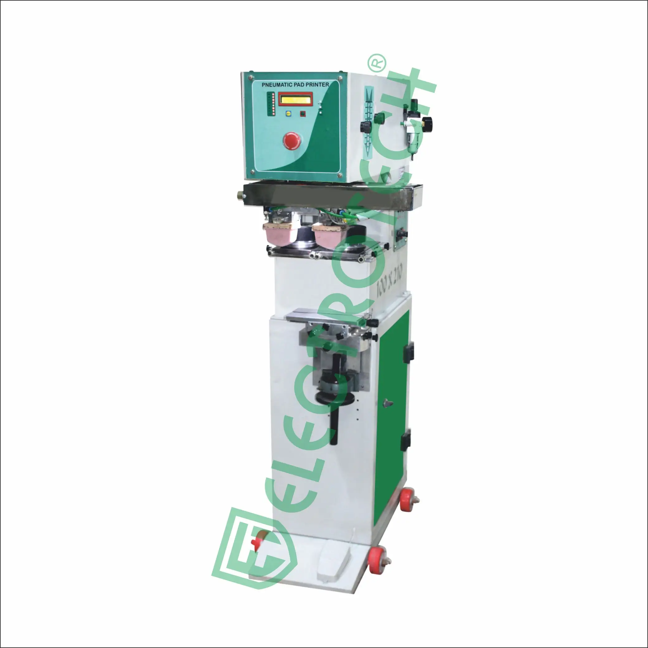 New Double Color Pneumatic Pad Printing Machine Household & Electronic Items 2-Color Sealed Ink Cup Printer PLC Core Components