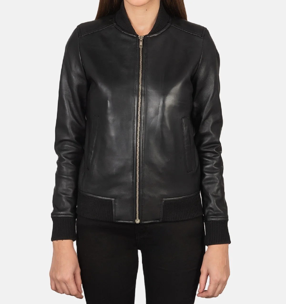 Factory Custom western style girls vintage real sheepskin leather Pakistan motorbike women genuine leather jacket for ladies