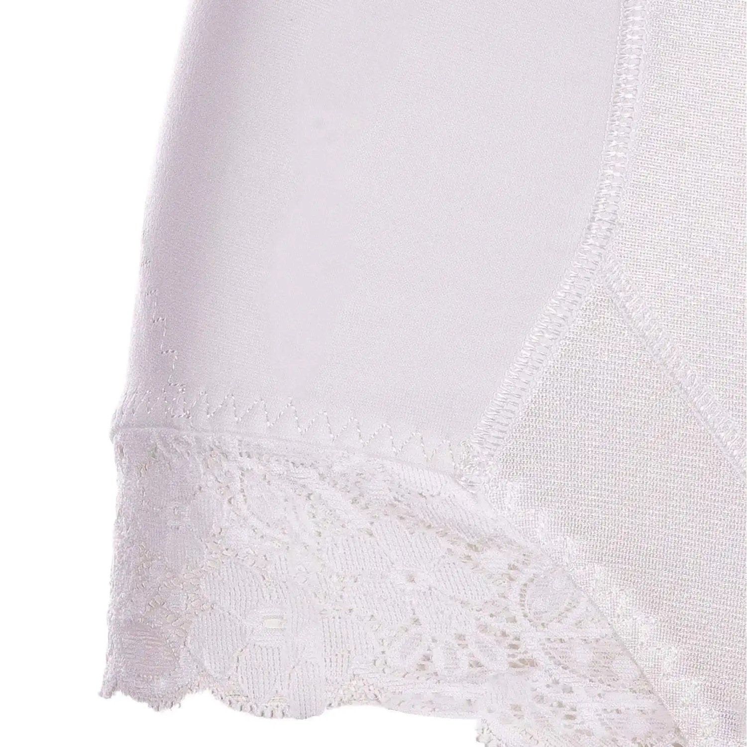 Postpartum Sheath with Lace Inserts White