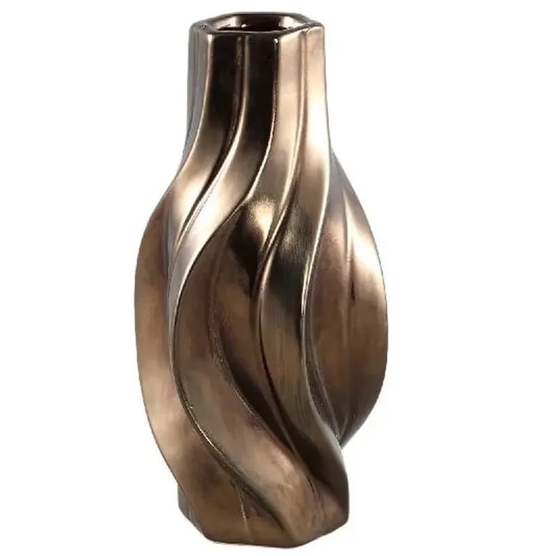 Elegant Design Rustic Color Metal Flower Vases Of Top Quality For Weddings And Home Decor  With The Sizes Of  15 x 30 x 15 cm