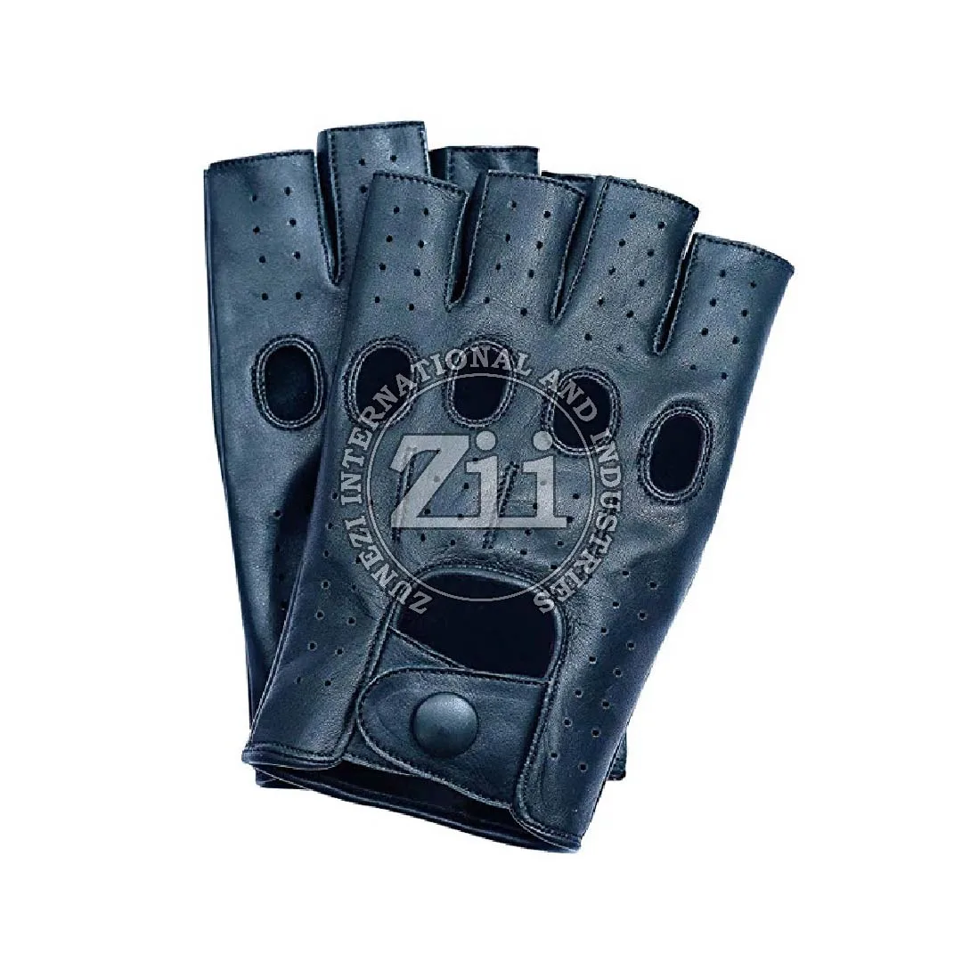 Fingerless new fashion without lining half finger deerskin leather driving gloves for women