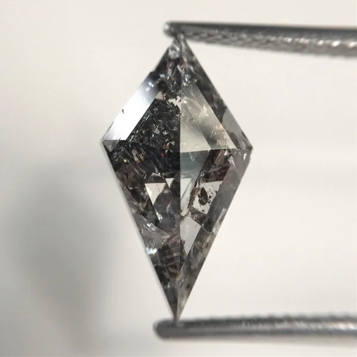 Natural Salt and Pepper 3 CT/4 CT/5 CT/6 CT  Loose Diamonds Kite Moissanite  Diamond from Original Source