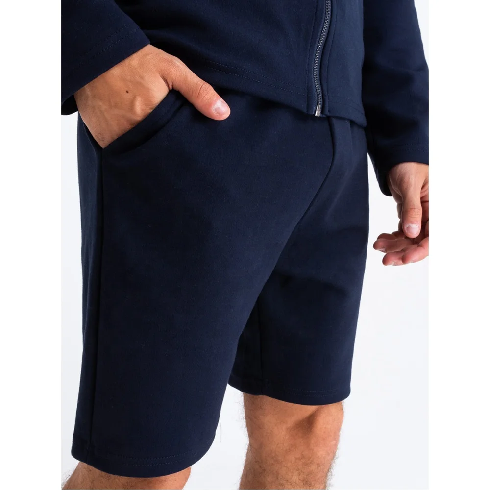 New Hot Sale Customized Men Summer Tracksuits 100% Cotton Men Two Piece Shorts And Hoodies Twin Sets