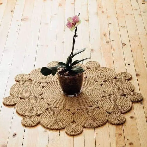 Ковер из ротанга