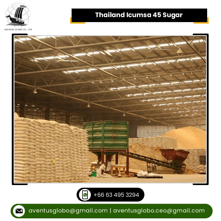 Globally Wholesale Supply Widely Used Top Quality Sweet Natural White Refined Thailand Icumsa 45 Sugar for Sale