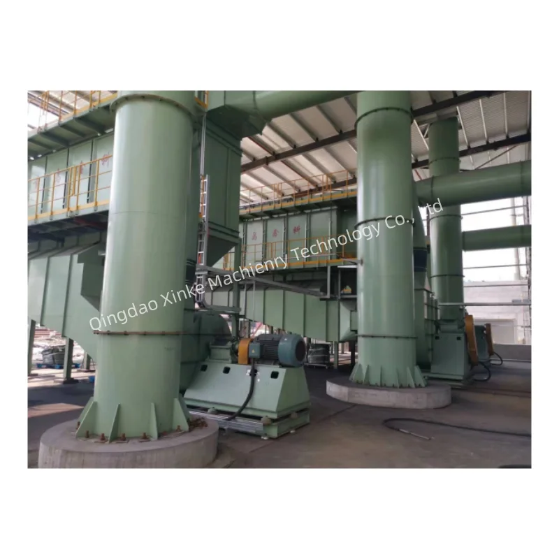 Surface preparation solution for steel strip cleaning with 6 blast wheels