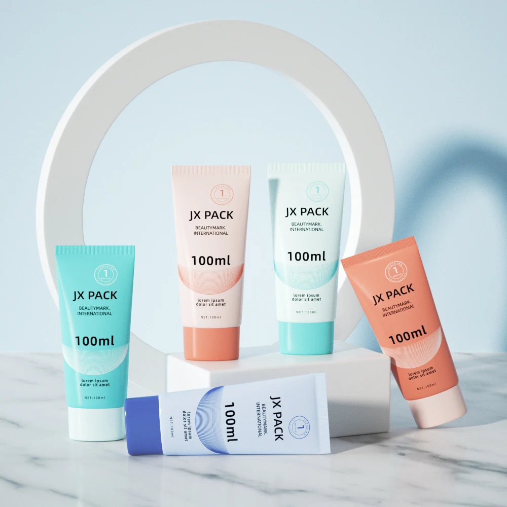 Biodegradable 30 50 100 150 ml frosted sugar cane scrub container tube PVC plastic cosmetic squeeze soft tube