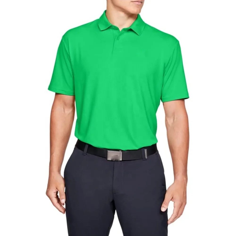 Мужская рубашка-поло для гольфа Импортная мягкая гладкая из 100% хлопка с текстурированной текстурой защитой от вмятин хорошее качество