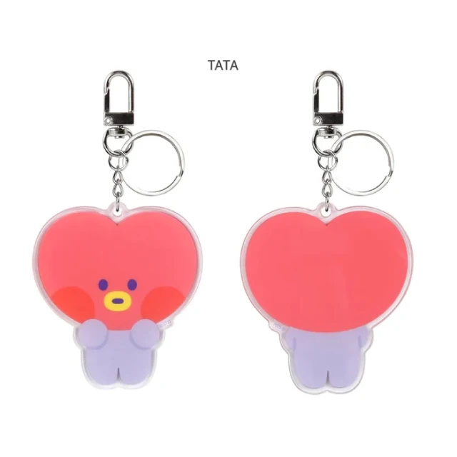 BTS BT21 minini Big Acryl Picture Keyrings Straps Decoration ID Cards Soft Handy Fancy Trendy Fashion Practical Leather Wallets
