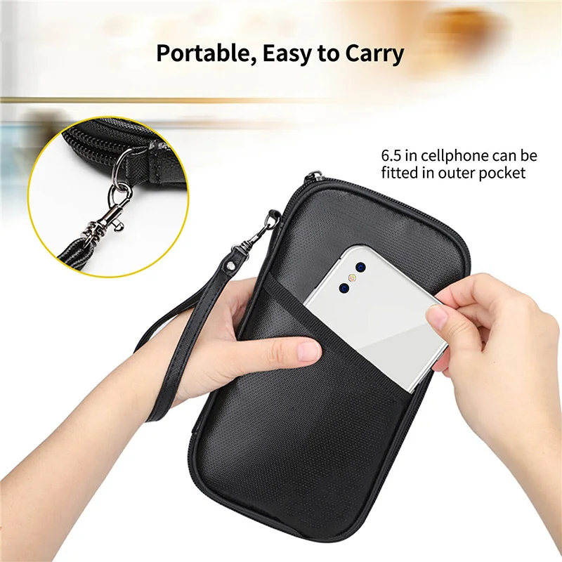 Fireproof Bag Storage Passport Document Waterproof Explosion-proof Travel Card Banknote Shielding Fireproof Wallet Bag