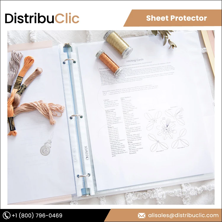 Best Waterproof A4 Crystal Clear Highest Quality Wholesale Supply 3 Hole Punched Document Storage Sheet Protector for Sale