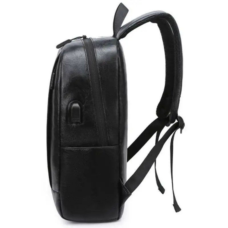 Slim And Expandable Laptop Backpack 16 Inch With USB Connector Business Bag Unisex Black Backpack Men