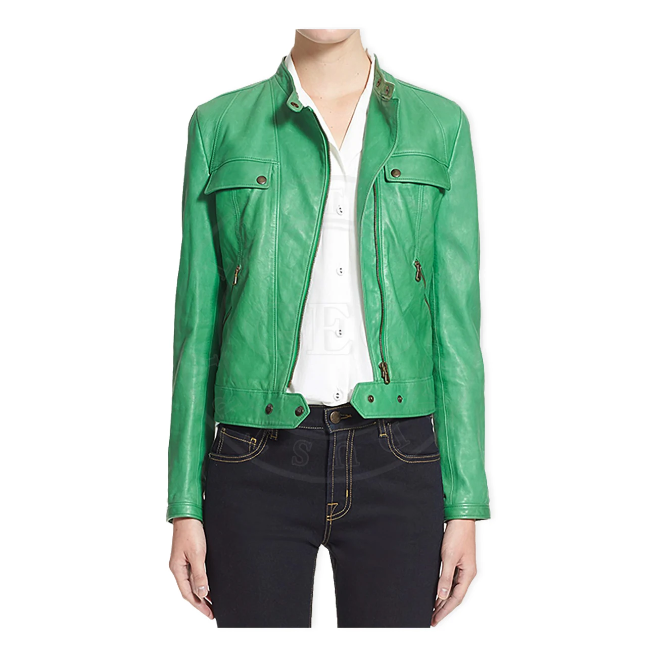 Women Goat Suede Genuine Fashion Leather Jackets