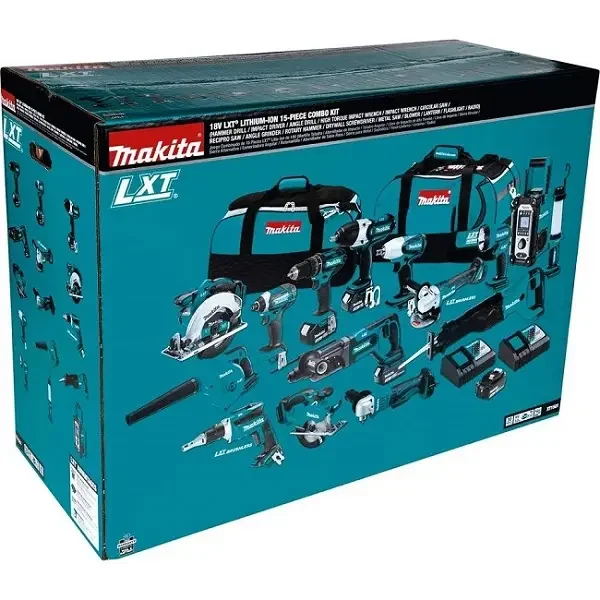 TOP SELLING MAkitaS LXT1500 18-V Tools Set LXT Lithium-Ion 15Pcs Power Cordless Drill Cheap price